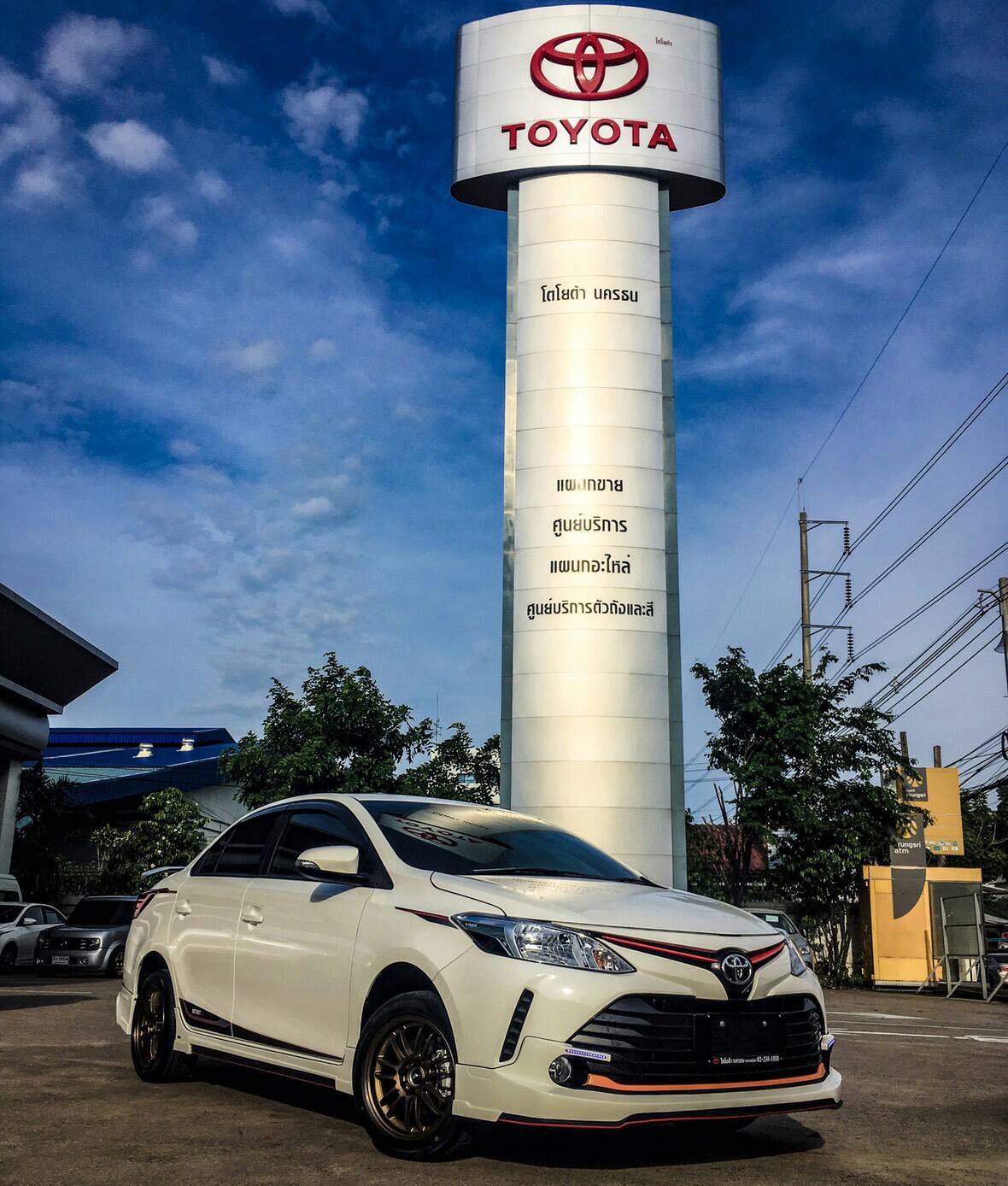 ชุดแต่งToyota Vios 2017 ชุดแต่งรถยนต์ สเกิตร์รอบคัน สปอยเลอร์