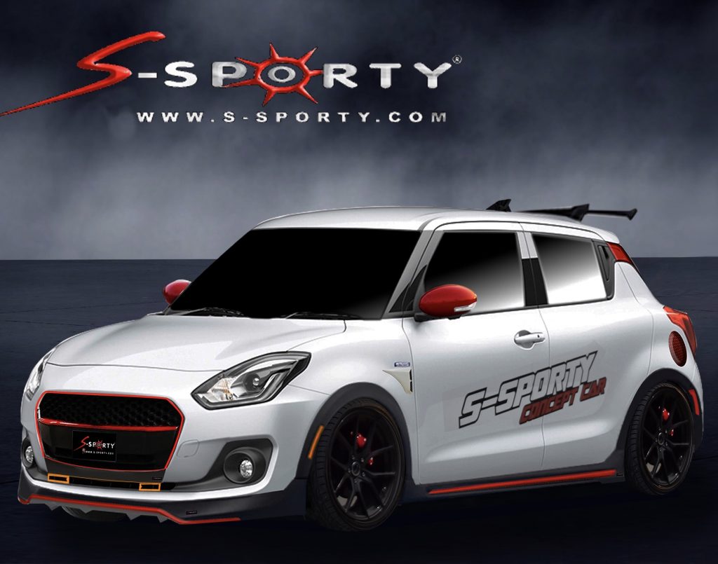 ชุดแต่งSuzuki swiftสเกิร์ตรอบคันสปอยเลอร์