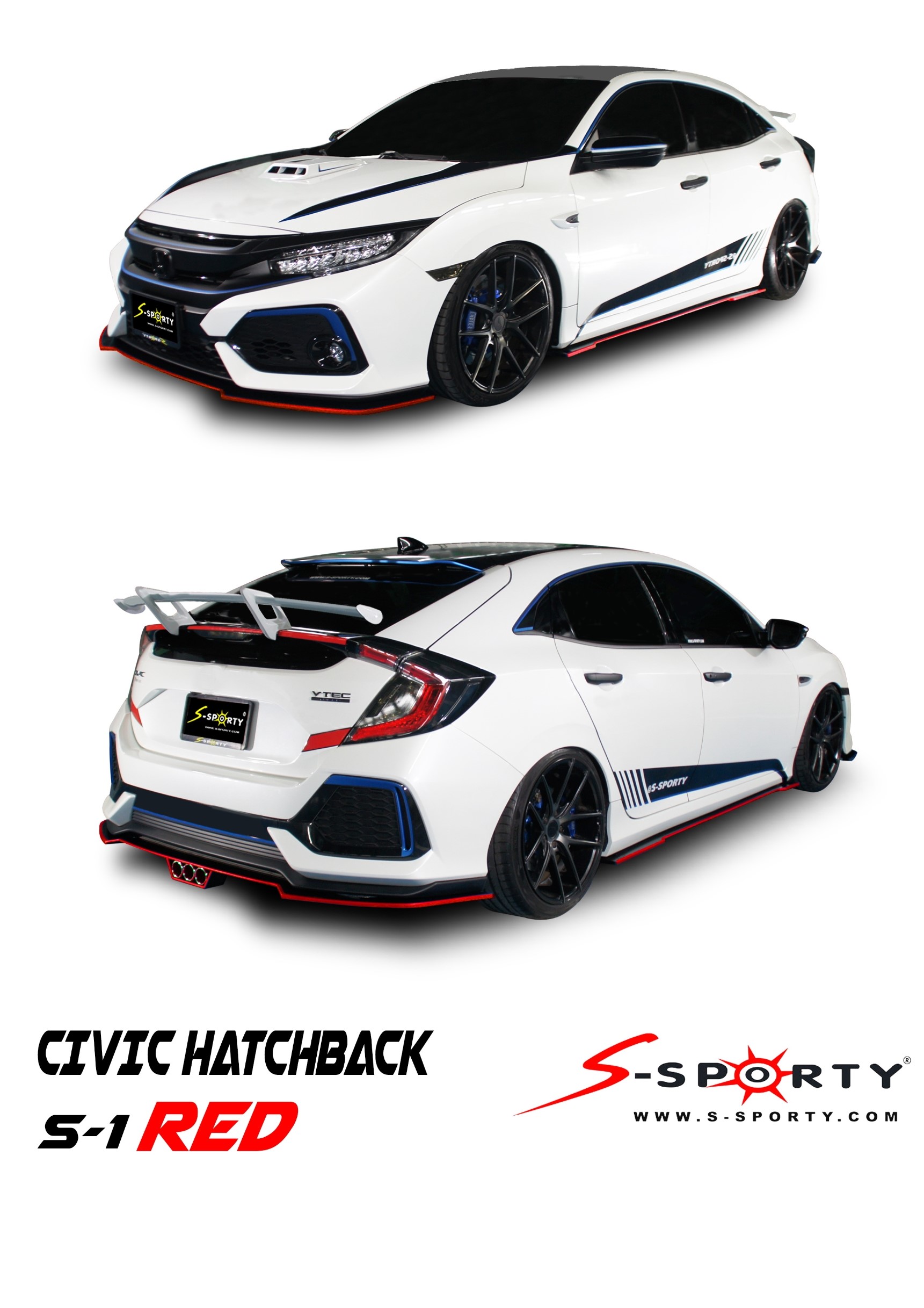 HONDA CIVIC สเกิตร์ สปอยเลอร์ S1 