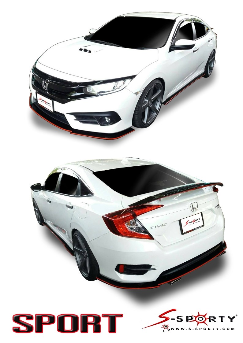 HONDA CIVIC สเกิตร์ สปอยเลอร์ ชุดsporty