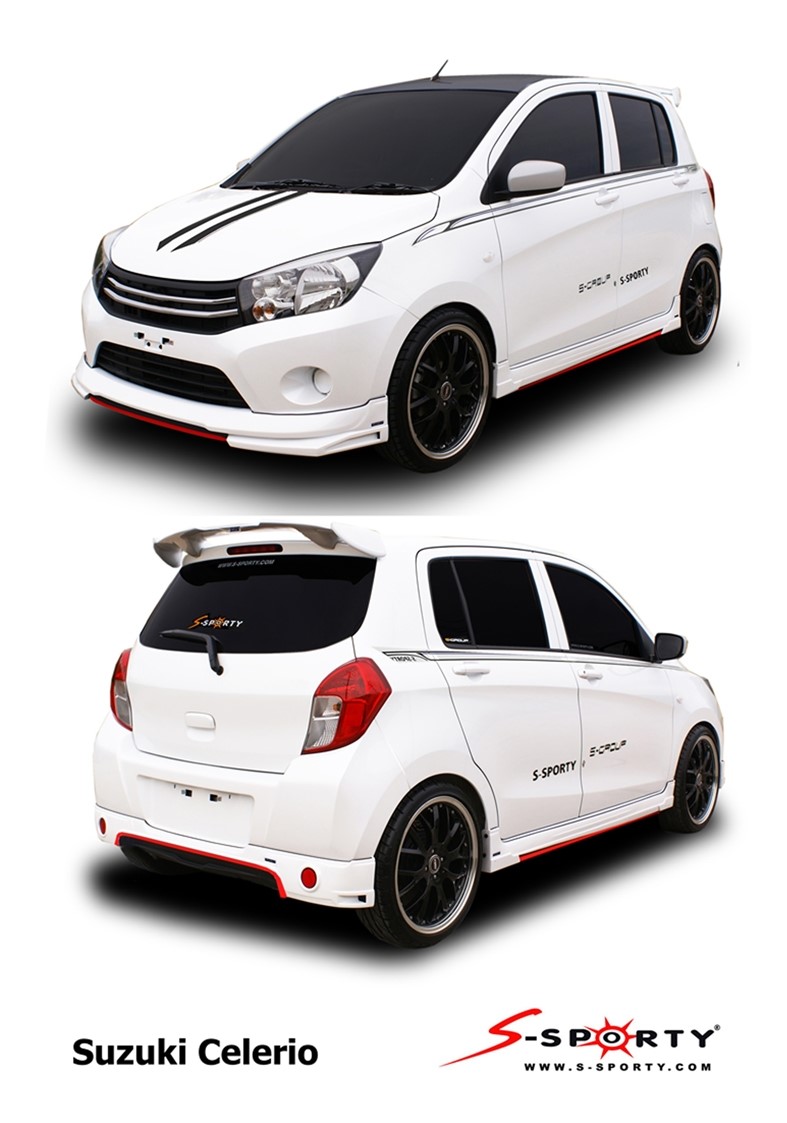 ชุดแต่งรถยนต์ สเกิตร์ร สปอยเลอร์ suzuki-celerioสีขาว