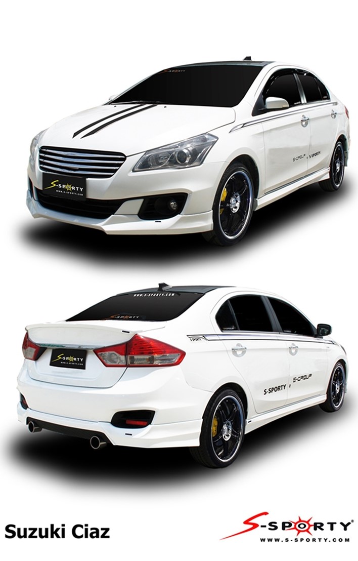 ชุดแต่งรถยนต์ สเกิตร์ร สปอยเลอร์ suzuki Ciaz สีขาว