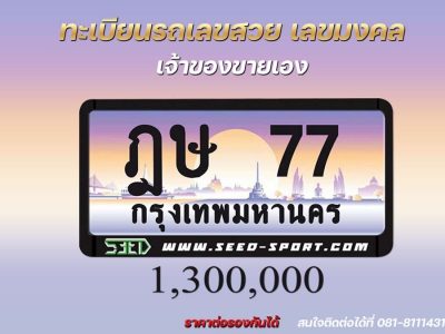 ป้ายทะเบียนกราฟฟิก เลขสวย(ฎษ 77)