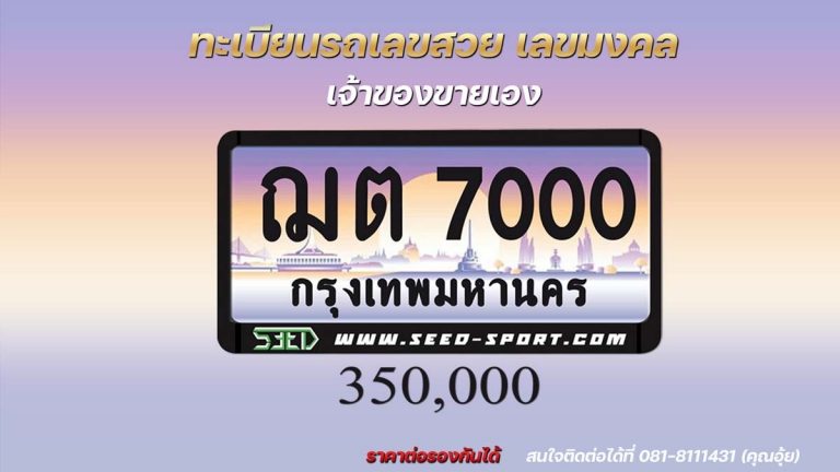 ป้ายทะเบียนกราฟฟิก เลขสวย(ฌต 7000)
