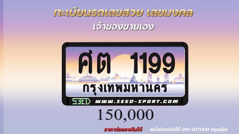 ป้ายทะเบียนกราฟฟิก เลขสวย(ศต 1199 )